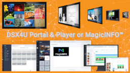 Screenshots of DSX4U and MagicINFO™ playback software